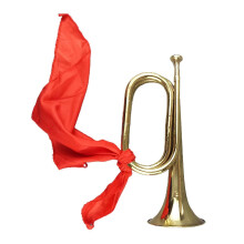 (As show, One size) 1 Piece Golden Students Trumpet Bugle Brass Instrument, Aureate