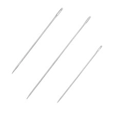 (As show, One size) 100pcs Large Eye Needles for DIY Long Steel Yarn Knitting Stitching Needles