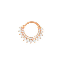 (As show, One size) 1pcs Nose Stud, Nose Screw Sterling Silver Nose Stud Earrings Flower Cubic Zirconia Nose Screw Studs