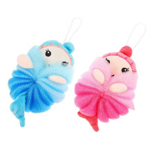 (As show, One size) Family Bathroom Accessory 2 Pack of  and  Bath Loofahs Body Scrubbers for Bathing