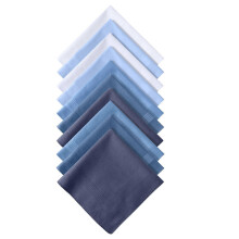 (As show, One size) Men's Handkerchiefs, 5/10Pcs Assorted Colors Soft Cotton Hankies Pocket Squares Blue White 15.7' Ref: 1912