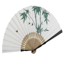 (As show, One size) Decorative Retro Wind Men and Women Summer Folding Fan