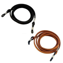 (As show, One size) Eyeglasses Holder Strap Cord Leather Eyeglasses String Holder Necklace Glasses Lanyard, Blackbrown 2