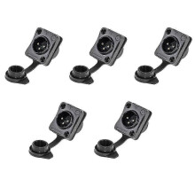 (As show, One size) 3 Pole Holder 3 Pole Waterproof Male and Female Microphone Audio Plug Xlr Balanced Threaded XLR Hea