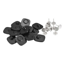 (As show, One size) AntiTheft Security Hard Tags with P Radio Frequency for Clothing, Shoes and Hats, Black Pack of 100