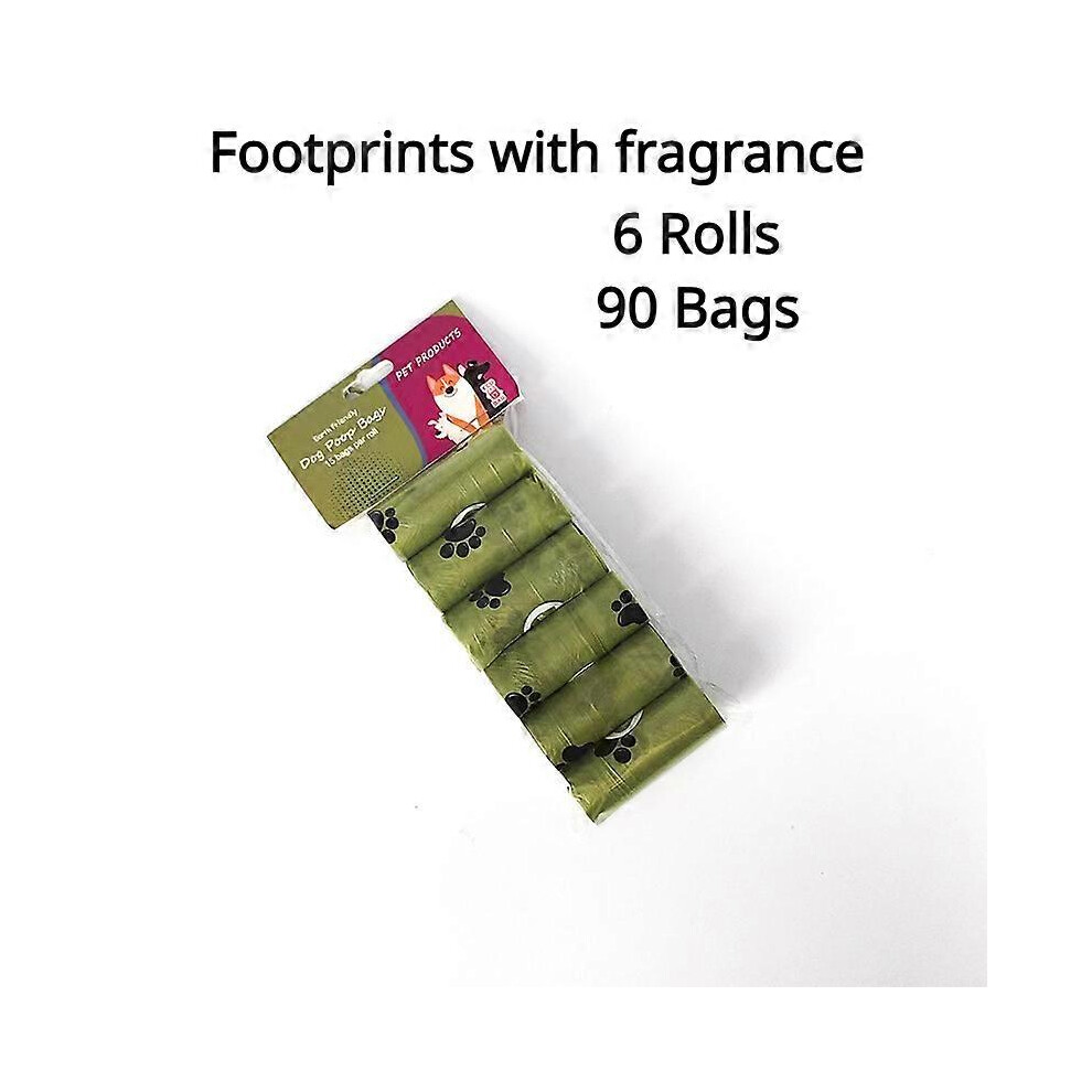 (As show, One size) Pet Biodegradable Trash Bag Dog Poop Bags Bulk Biobase Scented Poo Bag Degradable Cat Waste Bags Dog Poop Dispenser
