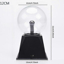 (As show, One size) Creative Induction Plasma Ball Electrostatic Touch Magic Ball Ion Lamp USB Sound Control Creative Handicraft Birthday Gift
