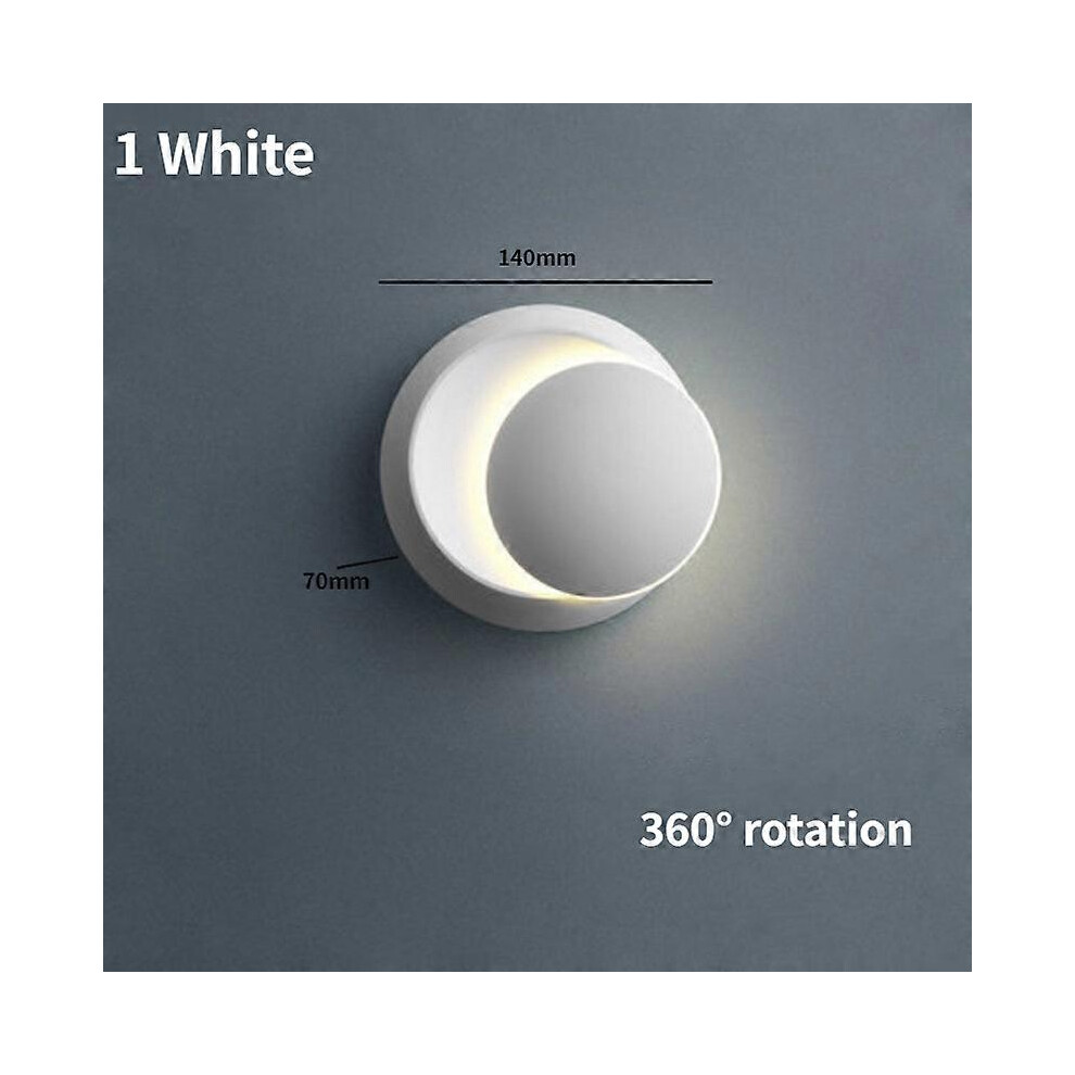 (As show, One size) Modern Nordic Simple Lamps Adjustable Bedside Lamp Bedroom Living Room Stairs Aisle Wall Lamp LED Crescent Wall Lamp