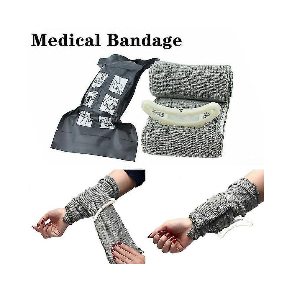 Kikidex (As Show, One Size) 4/6Inches Israel Emergency Bandage Trauma Compression Bandage Outdoor First Aid Wound Hemostasis Safety Survival Tourniquet