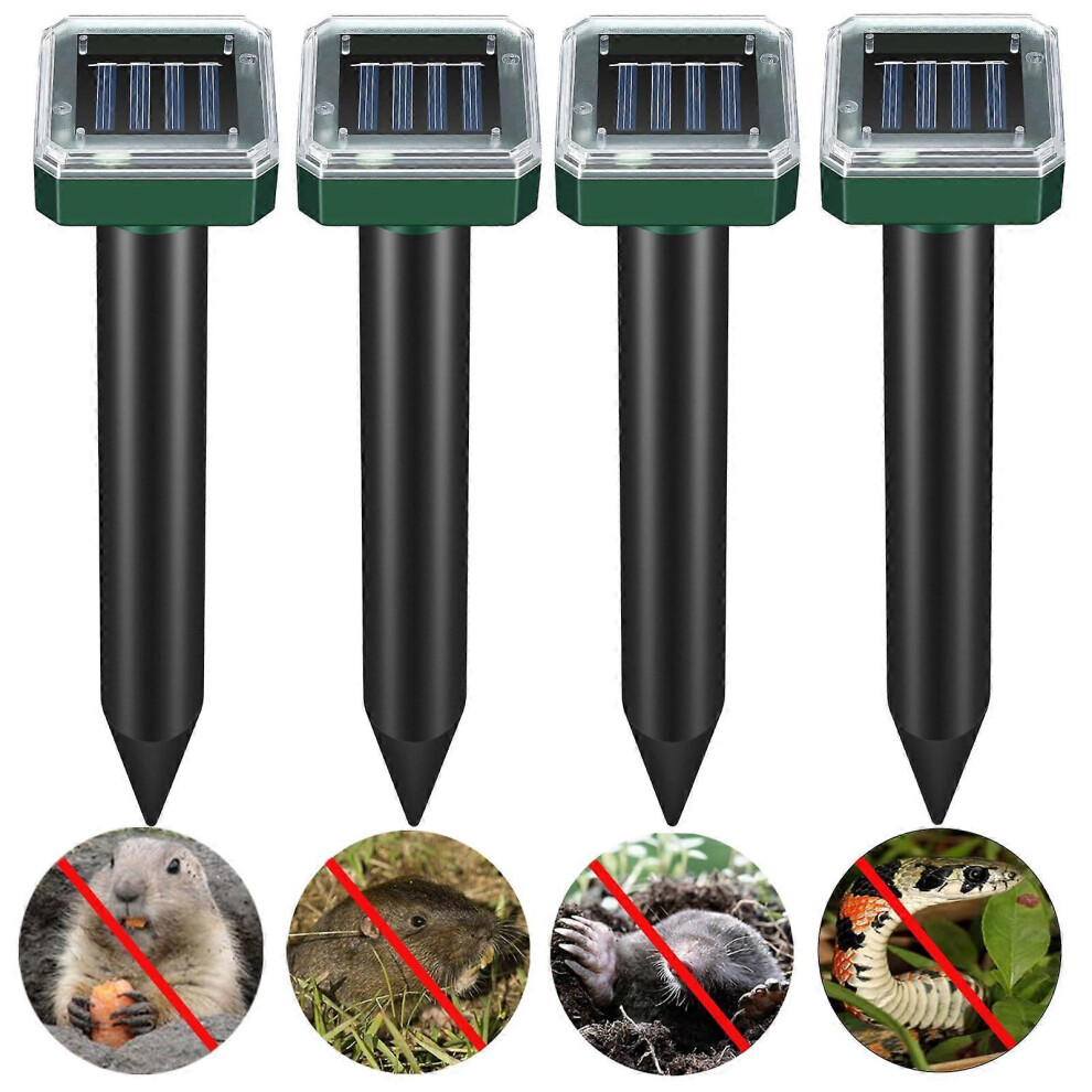 (a2x8pcs, One size) Solar Mole Repellent, Ultrasonic Mole Repellent Solar PoweredOutdoor Waterproof Ultrasonic Snake Repellent for Get Rid of Mole, Go-image-OPC-PHJWQVF-NEW