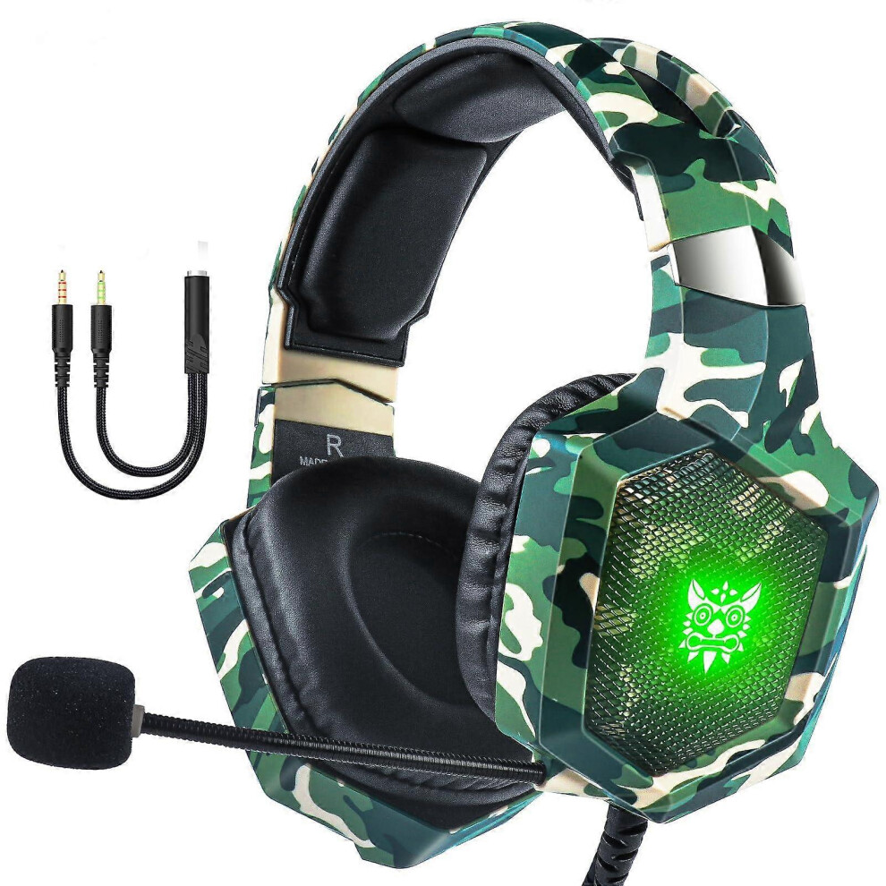 ( Rgb Version (Zxk90102), One Size) Gaming Headset With Mic For Ps4 Ps5 Xbox Pc With Rgb Playstation Headset With Noise Cancelling 7.1 Sur Black/Light 5031614188292