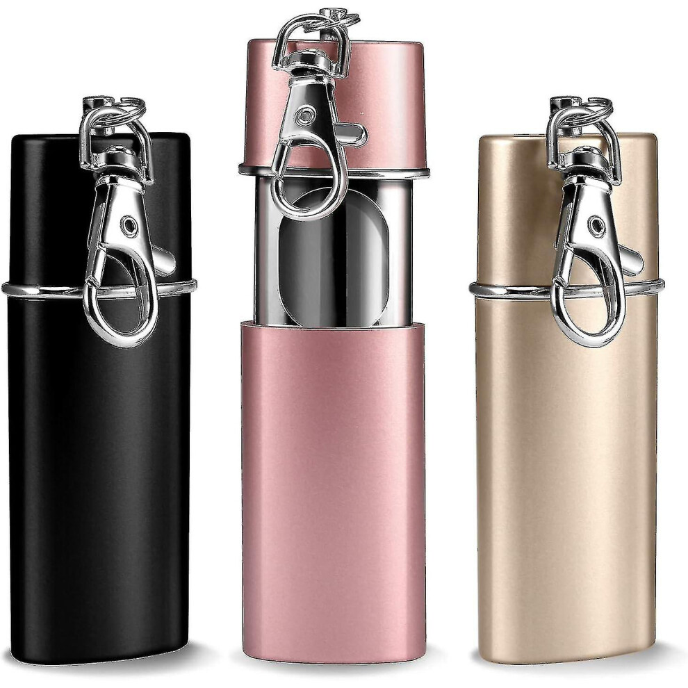 Kikidex (As Show, One Size) 3 X Cigarette Pocket Ashtrays, Odor-Proof Pocket Ashtrays Travel Ashtray - Ashtray For On The Go - Ashtray To Go (Black + Pink + C