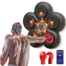 (and adults gloves, One size) Boxing Machine with Music, Electronic Boxer, Portable Wall Mounted Bluetooth Music Electronic Boxer, Gift for Kids and Adults