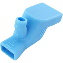 (As show, One size) Double Purpose High Elastic Silicone Water Tap Extension Sink Children Washing Device Bathroom Kitchen Sink Faucet Guide Faucet Extenders(Blue) (1pc)