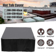 (220X220X85CM, One size) Square Hot Tub Cover - Outdoor Spa Cover Protector Furniture Table Cover Outdoor Table And Ch Coverfor Sun
