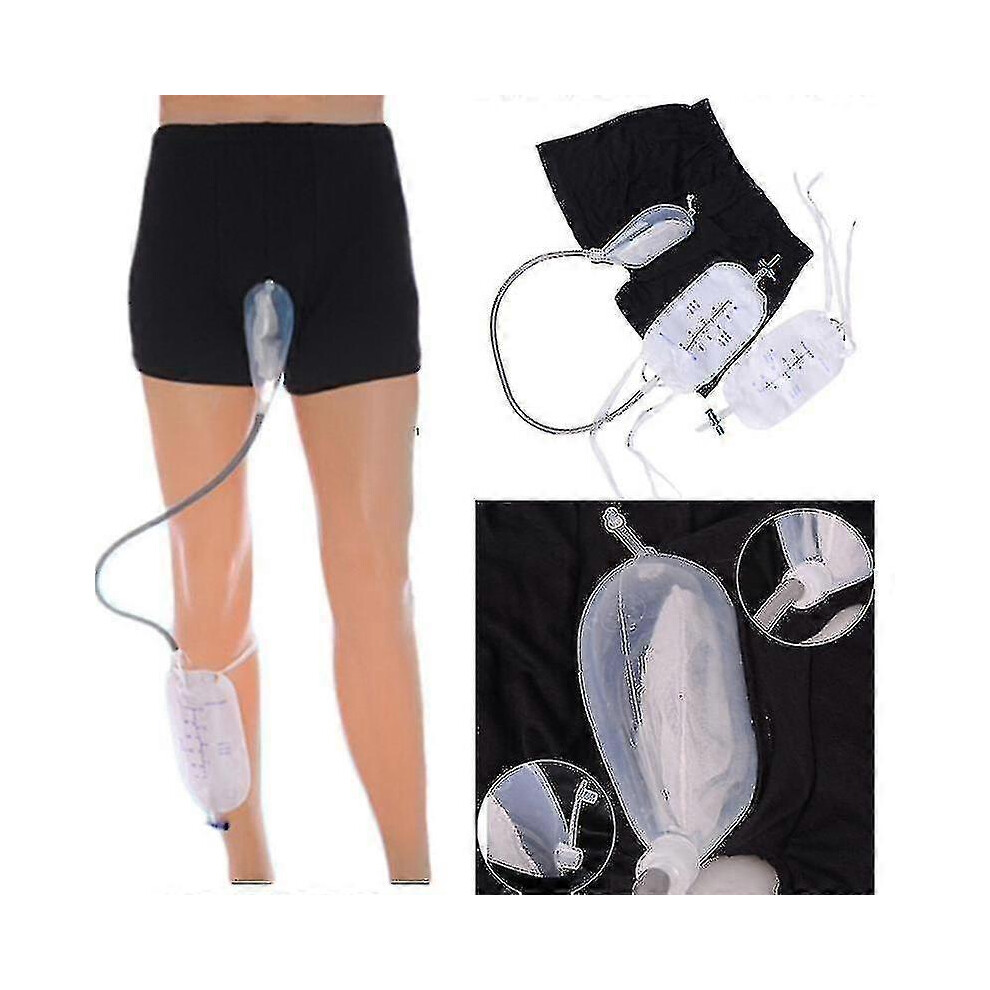 Kikidex (As Show, One Size) Reusable Male Urine Bag Urine Bag Collector With Catheter Suitable For The Elderly Fe