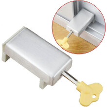(As show, One size) Sliding Window Locks,Adjustable Aluminum Alloy Window Lock Plastic Steel Window Door Lock Stopper Child Safety Anti Theft Protection Window Lock Limit