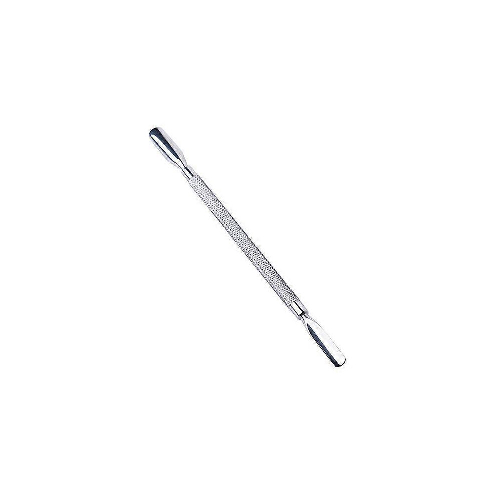 Kikidex Silver (As Show, One Size) Cuticle Pusher Trimmer Cutter Remover Pedicure Manicure Nail Art Tool Dual Sided ( 1Pc)