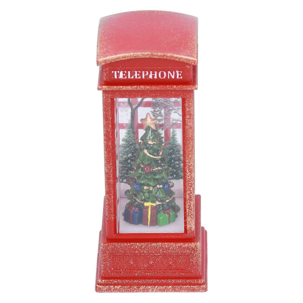 (As Show, One Size) Decorations Telephone Booth Decoration Night Light Home Decoration Luminous Decoration Gifttree 4123173360873