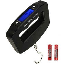 (As show, One size) 50kg/110lb Digital Luggage Scale with 4 Units (Kg/g/lb/oz), Electronic Travel Hanging Scales with Backlit Display/Tare/Data Hold Function, Handheld St