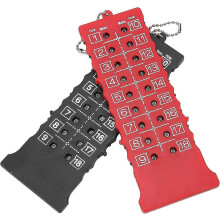 (As show, One size) 18 Hole Golf Stroke Counter Golf Score Counter Scoreboard Training Practice Competition Accessory (red+ black 2pcs)