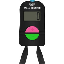 (As show, One size) Electronic Counter, 4 Digit Hand Tally Counters Add/Subtract for counting, golf scoring (black) (1pc