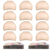 (As show, One size) Wig Caps-stocking Caps, 20pcs Beige Wig Caps ,wide Elastic Design Soft Breathable