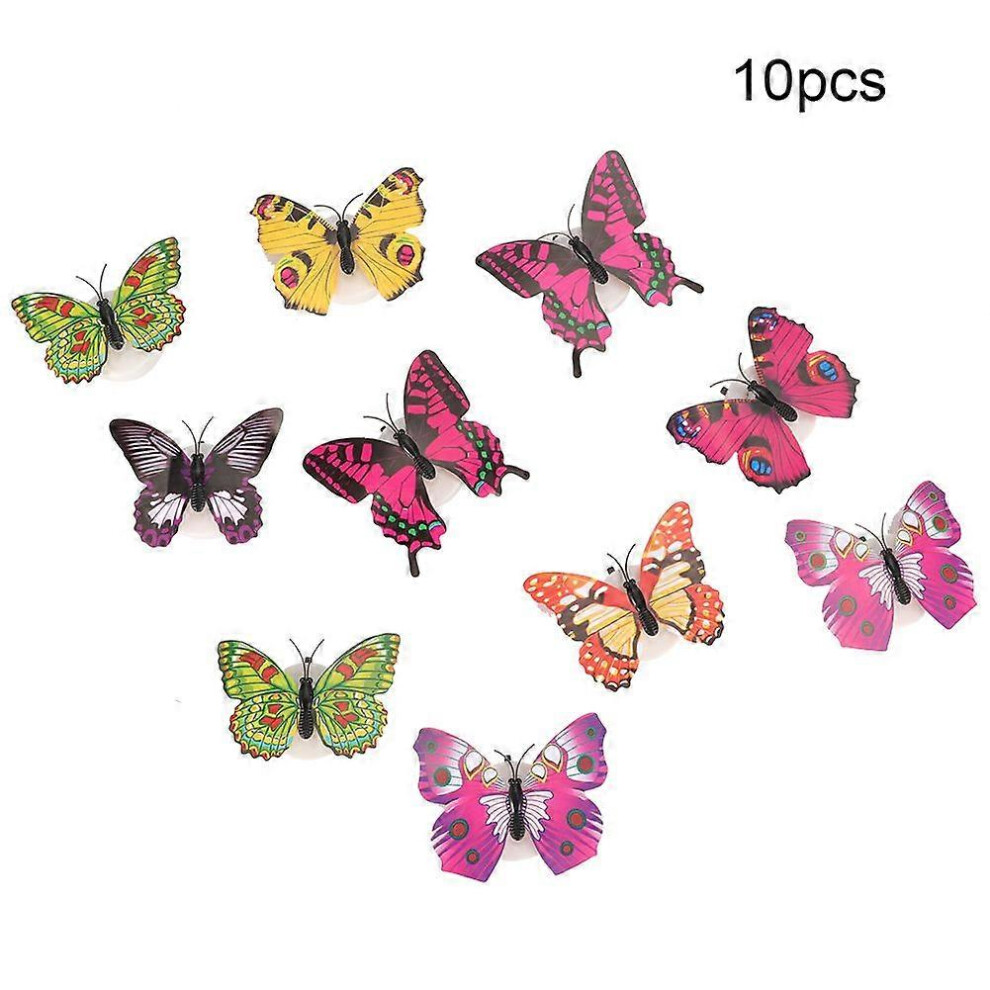 (As Show, One Size) 10Pcs Glowing Butterfly Luminous Wall Decals Diy Stickers Glow In The For Children Room Dark Kikidex