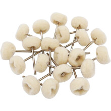 (As show, One size) Mounted Cotton Polishing Buff Wheel 2.35mm Shank Rotary Tools (white) (20pcs)