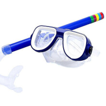 Masque de plongée avec tuba pour enfants, masque de plongée avec tuba et champ visuel panoramique
