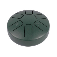 (As show, One size) 6 Notes 3.8-inch Mini Steel Tongue Drum Hand Pan Drum Zen Drum Percussion Instrument with Drumsticks for Beginner Musical Education Concert Mind Heali