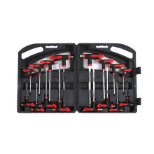 (As show, One size) 16 pcs Cr V T handle Ball End Hex Key Wrench Set & T handle Star Wrench Set