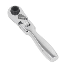 (As show, One size) Movable Head Ratchet Wrench 2 in 1 72 Teeth 1/4 Inch Ratchet Wrench Socket Spanner
