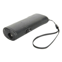 (As show, One size) 3 in 1 Anti Barking Stop Bark Device Portable Handheld Ultrasonic Pet Dog Repeller Control Training Device Trainer With LED Black