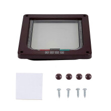 (As show, One size) Cat Door Pet Entry Safe Ferromagnetic Pet Flap Door 4 Ways Locking Automatically Close for Kitty Small Dogs