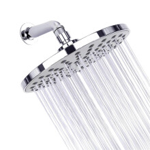 (As show, One size) 9 Inch Round Rain Showerhead G1/2 High Pressure Shower Head Bathroom Swivel Shower Head Ultra Thin Bath Rain Shower Head Replacement
