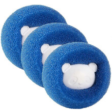 (Blue, One size) 3PCS Clothes Anti-Winding Adsorption Hair Removal Cleaning Ball Dryer Ball for Clothing Pet Hair Remover Reusable Hair Remover Washing Machine Hair Ca