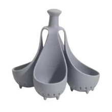 (As show, One size) Boiled Egg Holder Silicone Handle Egg Cooker Silicone Egg Steamer Tray with Anti-Scald Handle for Cooking Steamed,A