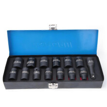 (As show, One size) 14PCS Hex Impact Socket Set 1/2 inch Drive 8/10/12/13/14/15/16/17/18/19/21/22/ 24mm