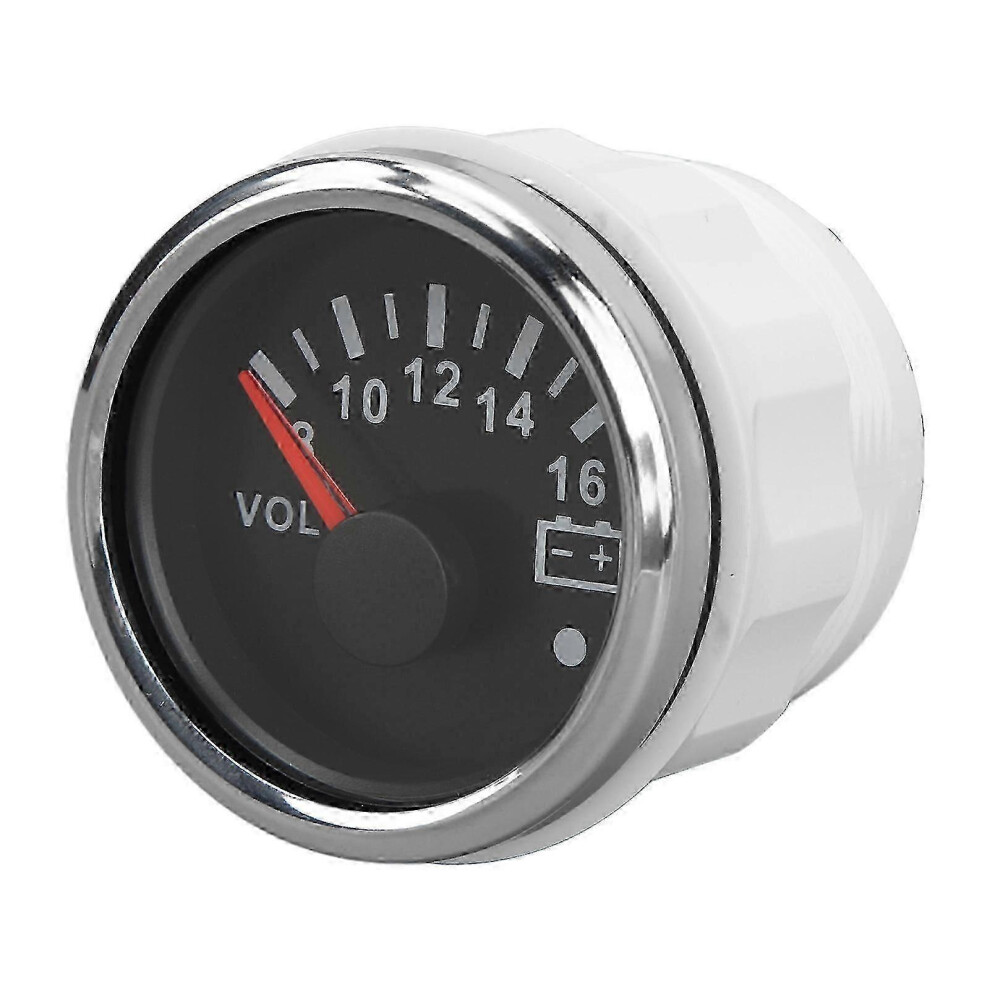(As Show, One Size) 52Mm Boat Voltmeter Dc9 To 32V Pointer Voltage Gauge With Colorful Backlight For Rvs Yachts Fishing Boats Ships Plate Black/Silver 4633396528245