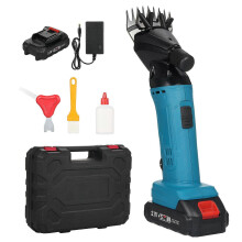(As show, One size) 9-Tooth 6-Speed Adjustable Lithium-ion Wool Shears Set Lithium-ion Shaving Machine Shearing Machine Used for Shearing Animals