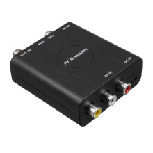 (As show, One size) RF Modulator AV to RF Converter NTSC CH3/CH4 Channels Video Input Adapter for TVs with Analog Signals Professional HD VHF Demodulator Converter for CA