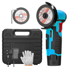 (As show, One size) 19500rpm Electric Grinding Machine Handheld Multifunctional Angle Grinder for Cutting Polishing Ceramic Tile Wood Stone Steel