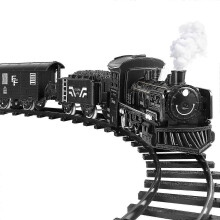 (As show, One size) Adult-toys Steam Train Set Electric Train Set Christmas Tree Toy Train Set Railway Train Set Battery Powered Train Set