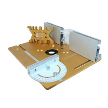 (Plate Only, Gold) Router Table Insert Plate Aluminum Alloy Wood Milling Flip Board Trimming Machine Engraving Auxiliary Tool Woodworking Benches