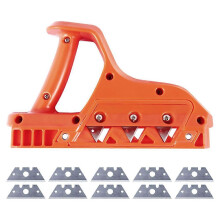 (45 degree, One size) ABS Plasterboard Chamfering Planer Wood Edges Trimming Tool Tilt Angle Ceiling Decorative Planer with Stainless Steel Blade