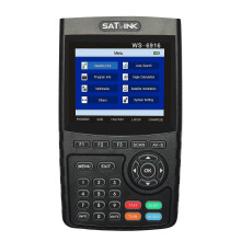 (As show, One size) WS-6916 Digital Satellite Finder Meter HD Digital Satellite TV Finder Digital Satellite Signal Finder Meter with Carrying Pouch and Strap