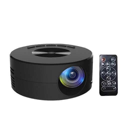 (As show, One size) Household Mini LED Projector Portable Wirecast Projection Device Optical Len 320*180 LCD Display with Wire Mirroring Function