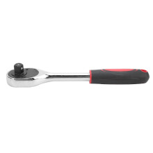 (As show, One size) 1/2in Ratchet Wrench 24 Teeth Socket Wrench Tool for Electrician Repairing Red Black
