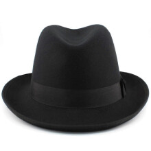 (As show, One size) Unisex Adult Men Women Classical Homburg Hat Retro Fedora Sunhats Jazz Trilby Cap Adjustable Size 7 1/87 3/8